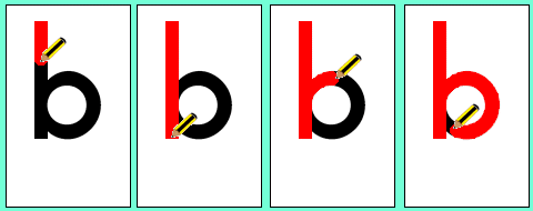 letter b pencil